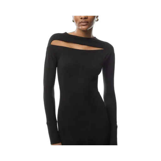 Long-Sleeved Hollow Dress