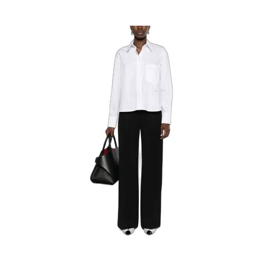 Logo Embroidered Long-Sleeved Shirt