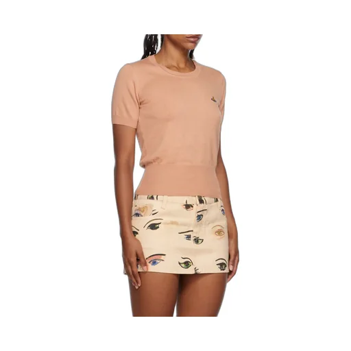Orb-Embroidered Knitted Top