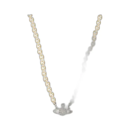 Orb-Pendant Clasp Fastened Necklace