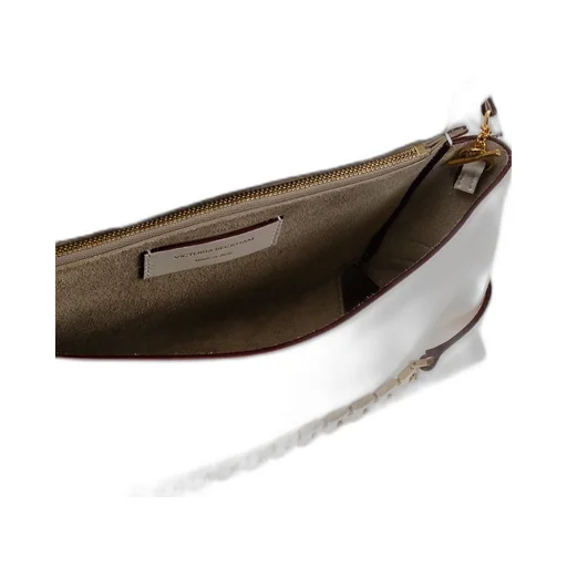 Chain-Detailed Foldover Top Shoulder Bag