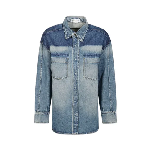 Classic-Collar Denim Shirt