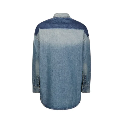 Classic-Collar Denim Shirt