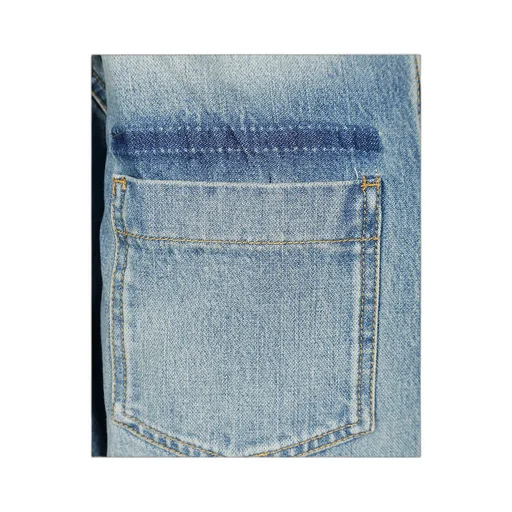 Classic-Collar Denim Shirt
