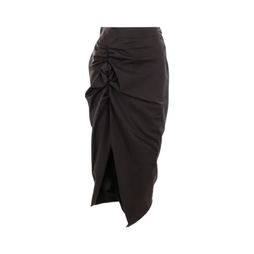 Side Panther Gathered Skirt