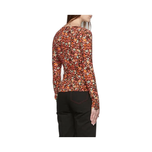 Flower Hollowed Out Long-Sleeved T-Shirt