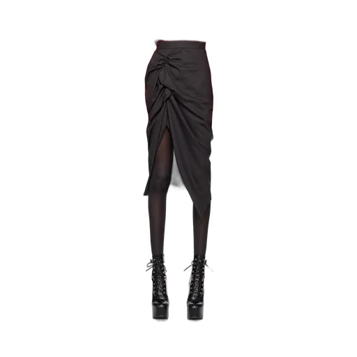Side Panther Gathered Skirt