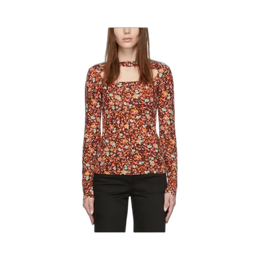 Flower Hollowed Out Long-Sleeved T-Shirt