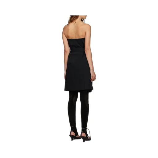 Strapless Belted Midi Dress
