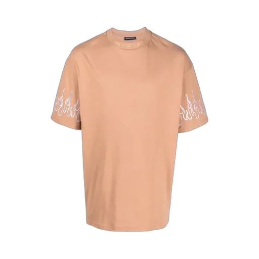 Flame-Embroidered Cotton T-Shirt