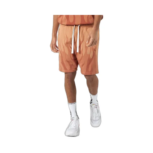 Flame-Print Cotton Shorts