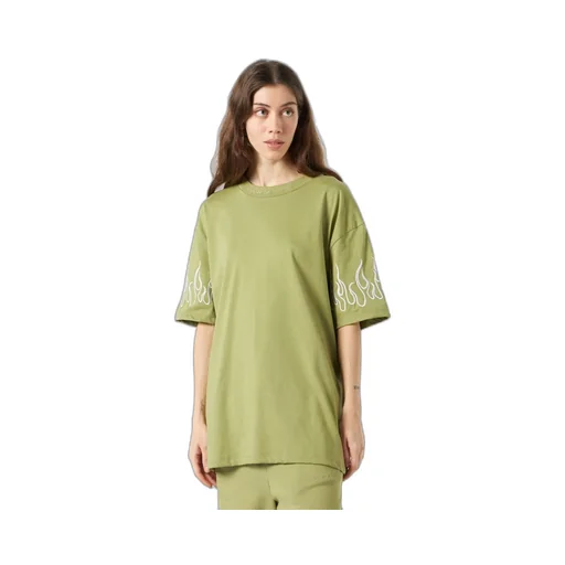 Flame-Embroidered Cotton T-Shirt