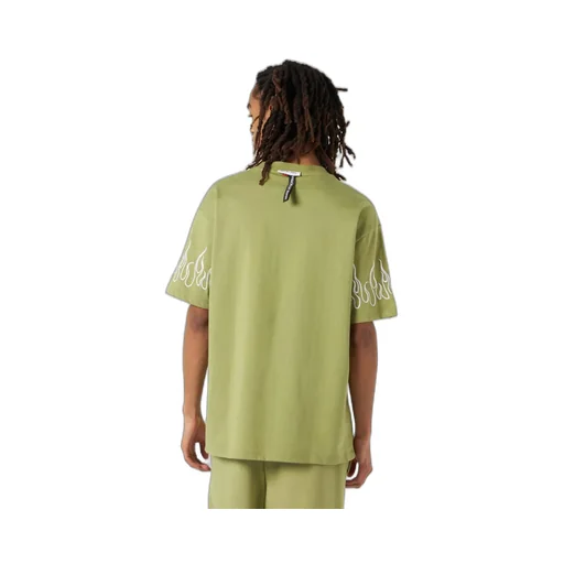 Flame-Embroidered Cotton T-Shirt