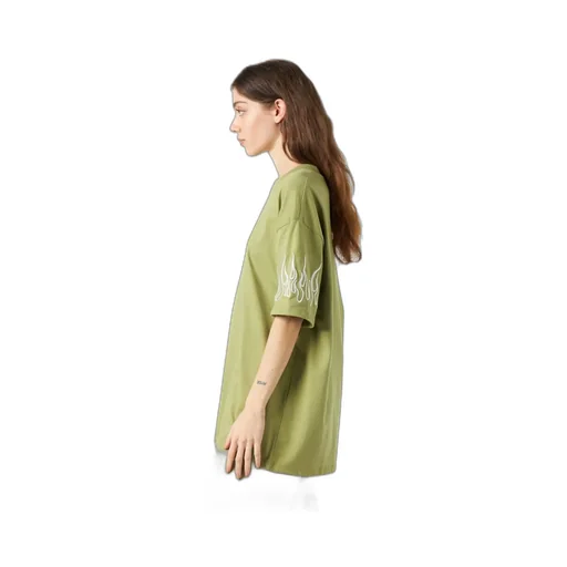 Flame-Embroidered Cotton T-Shirt