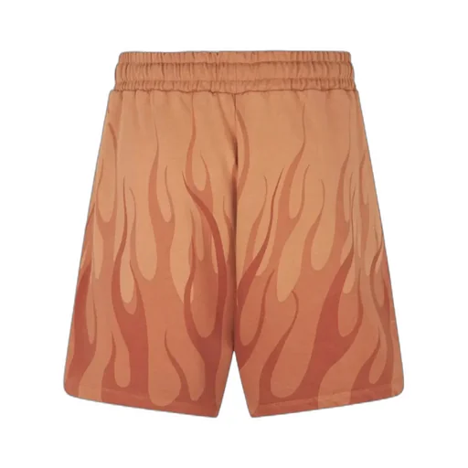 Flame-Print Cotton Shorts