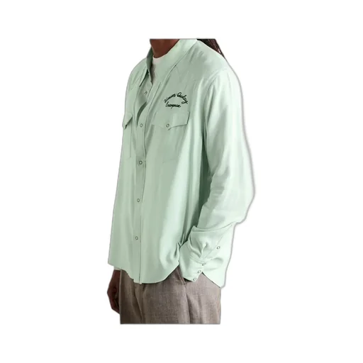 Embroidered Snap-Button Shirt
