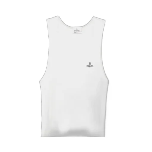 Logo Embroidered Sleeveless T-Shirt