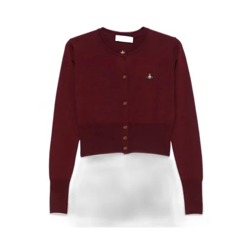 Orb Embroidered Cropped Cardigan