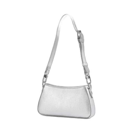 Orb-Plaque Top Zipped Shoulder Bag