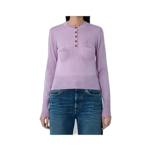 Buttoned Crewneck Jumper