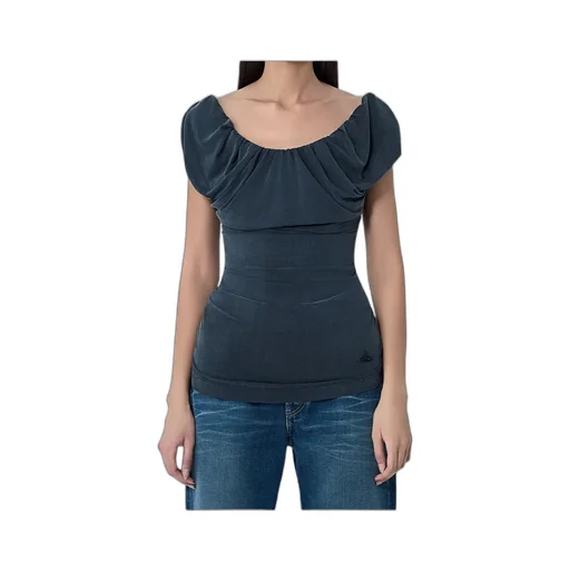 Elasticated Neckline Gathered Top
