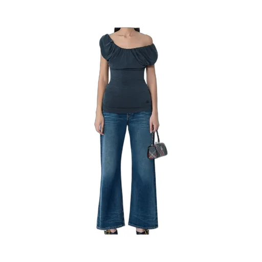 Elasticated Neckline Gathered Top
