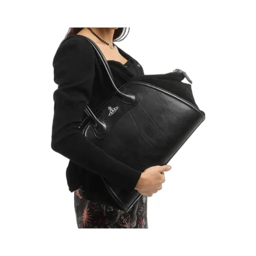 Shirley Curved Top-Handle Tote Bag Medium