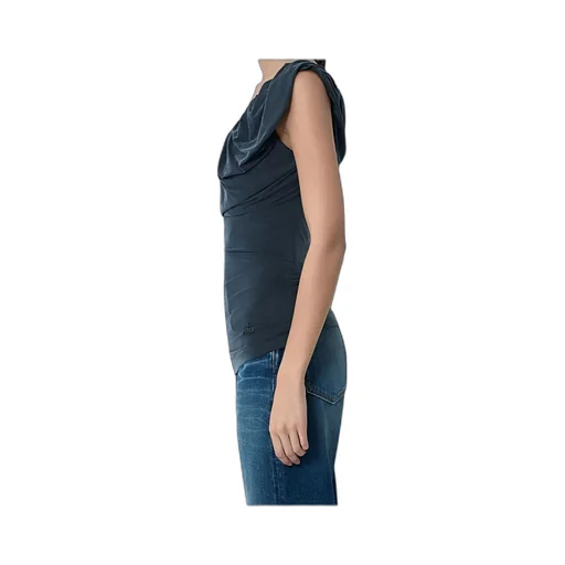 Elasticated Neckline Gathered Top