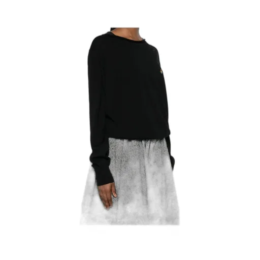 Orb-Embroidered Wool Top