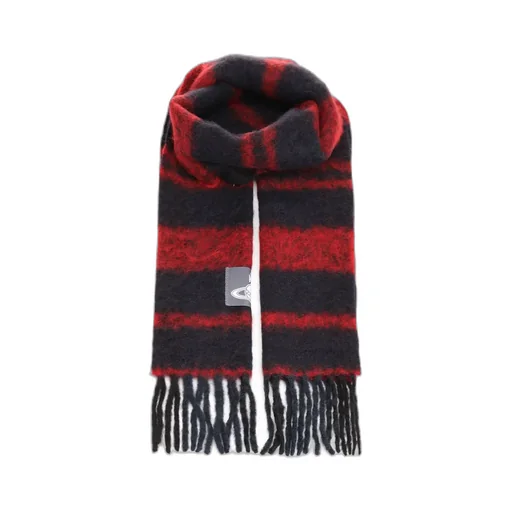 Logo Patch Fringed Scarf