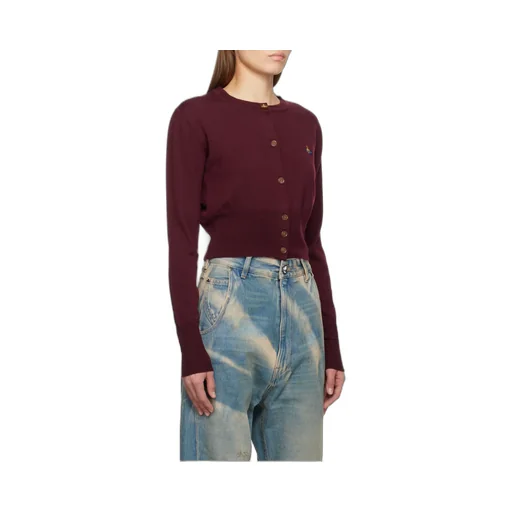 Orb Embroidered Cropped Cardigan