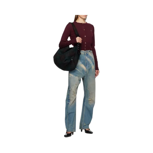 Orb Embroidered Cropped Cardigan