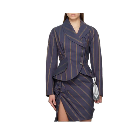 Striped Button-Up Jacket