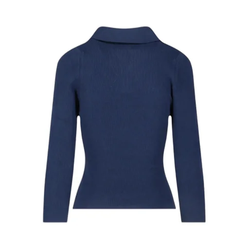 Orb Embroidered Knitted Polo Top