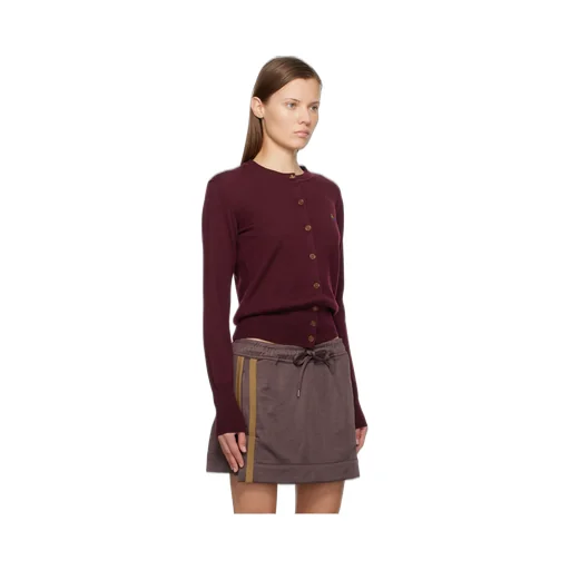 Orb-Embellished Virgin-Wool Cardigan