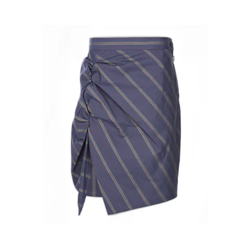Striped Pleated Skirt
