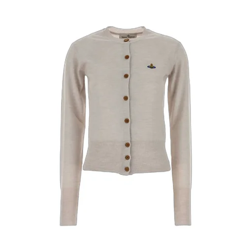 Orb-Embellished Virgin-Wool Cardigan