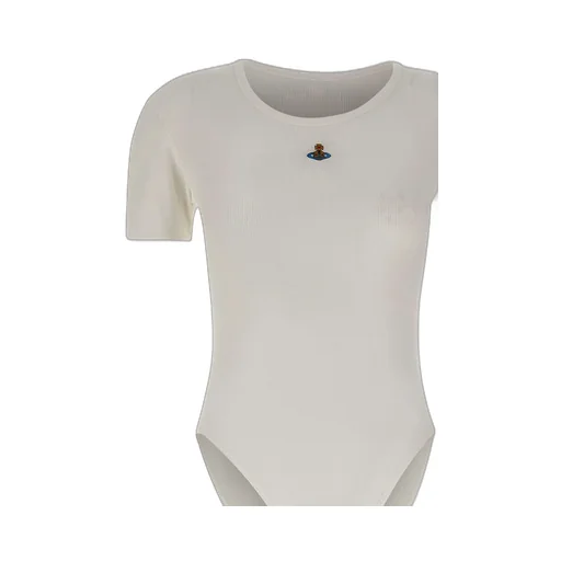 Orb-Embellished Ribbed Bodysuit
