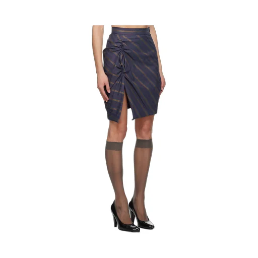 Striped Pleated Skirt