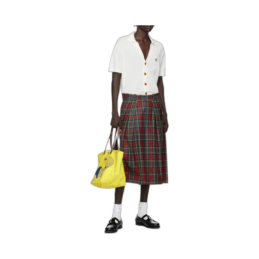 Pleated Tartan Skirt