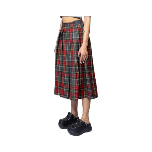 Pleated Tartan Skirt