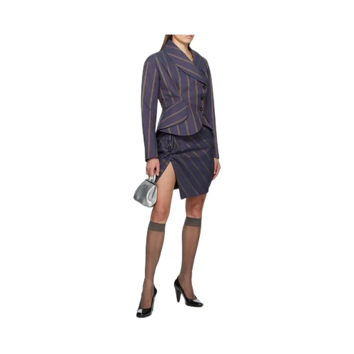 Striped Pleated Skirt