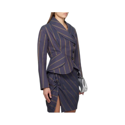 Striped Button-Up Jacket