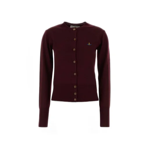 Orb-Embellished Virgin-Wool Cardigan