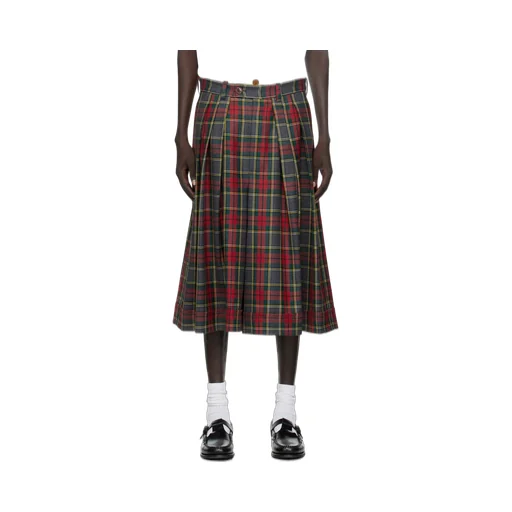 Pleated Tartan Skirt