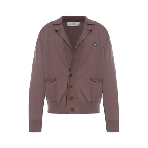Orb-Embroidered Button-Down Cardigan
