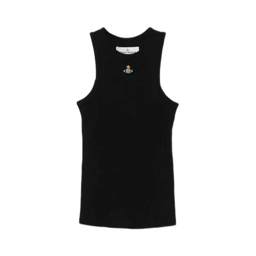 90S Orb-Embellished Ribbed Tank Top