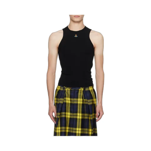 90S Orb-Embellished Ribbed Tank Top