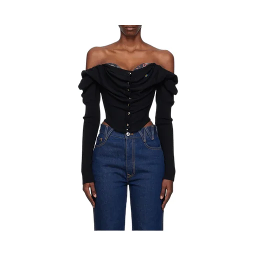Bea Puff-Sleeve Corset Top
