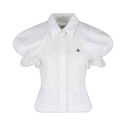 Logo Embroidered Ruffled Top
